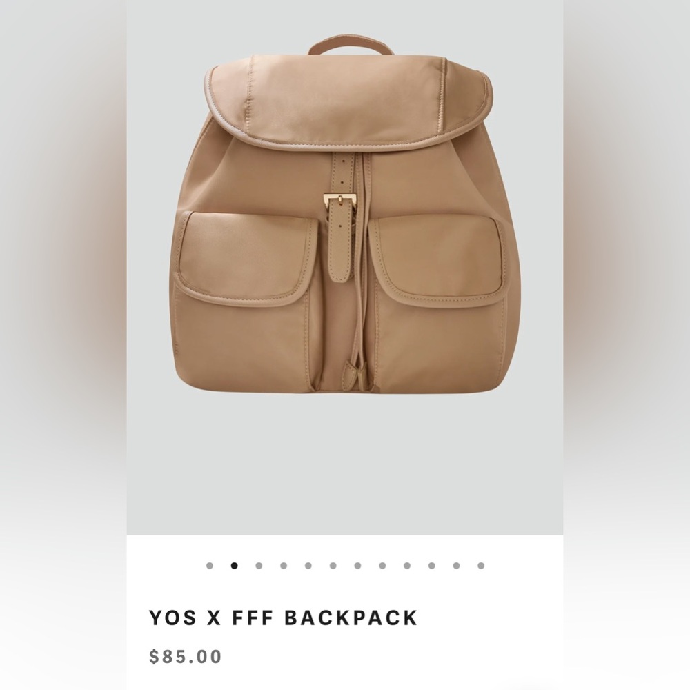 Elegant Tan  Backpack Purse